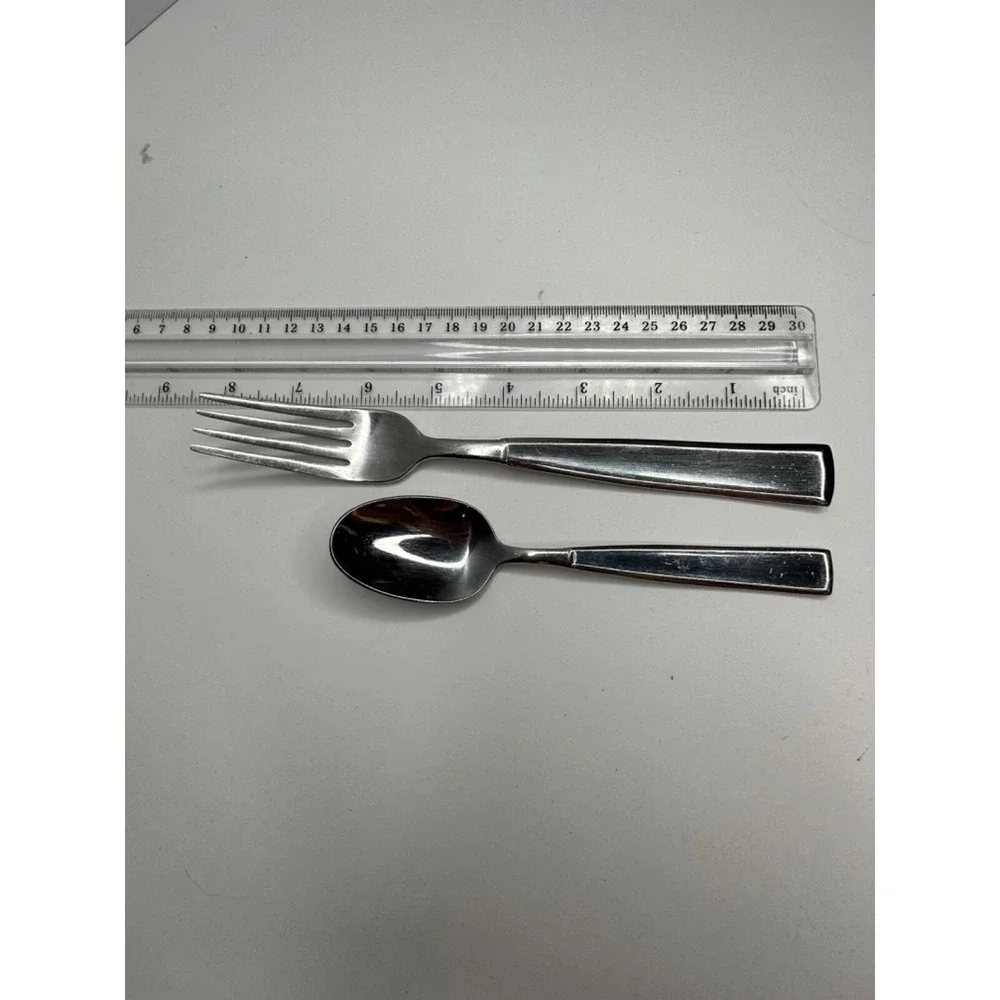 Wallace‎ Stainless Flatware Dinner Fork Spoon Replacement Set of 2 Square End